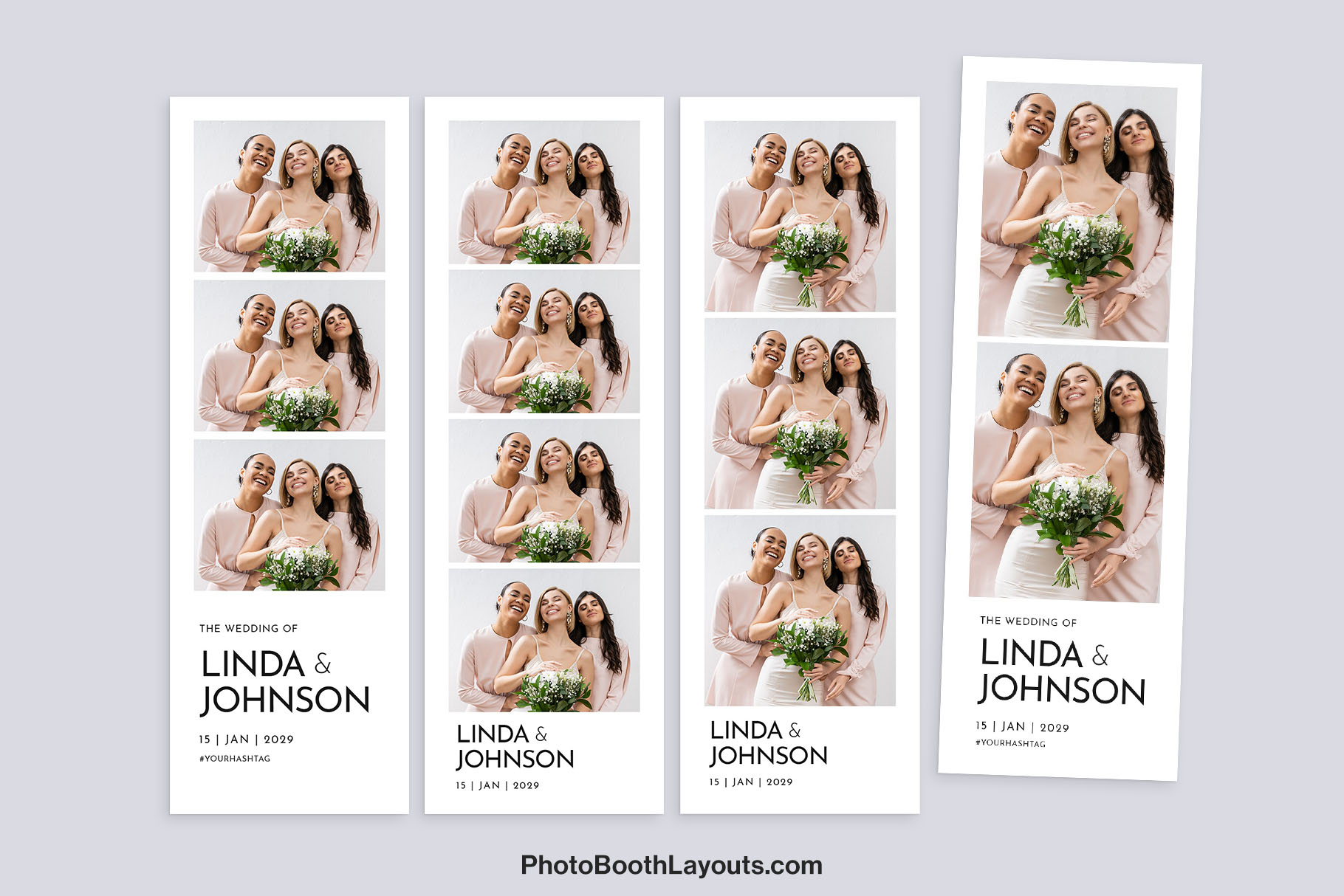 Modern Wedding Photo Booth Template • Canva, Darkroom, LumaBooth, Photoshop, Fiesta & DSLR Booth