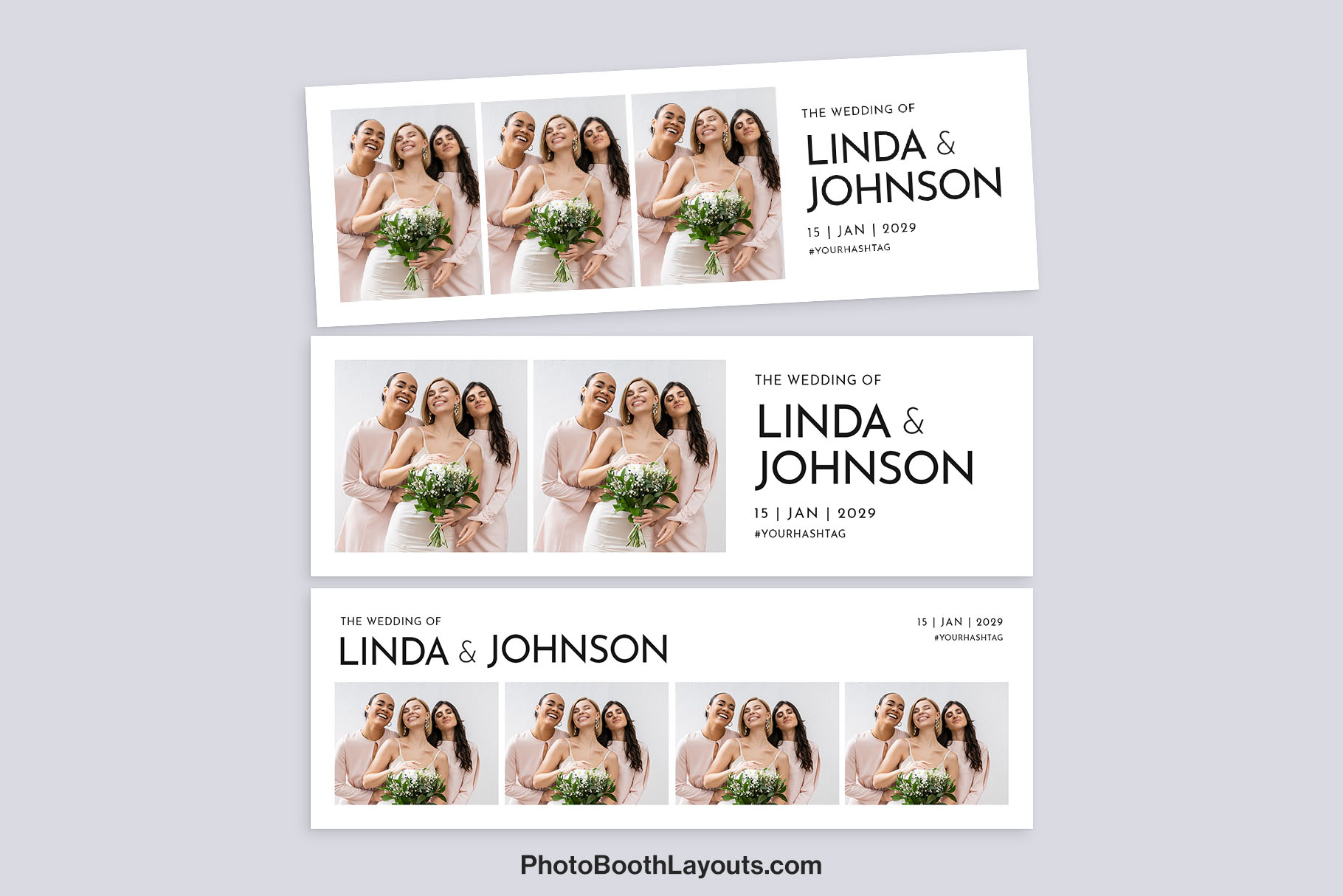 Modern Wedding Photo Booth Template • Canva, Darkroom, LumaBooth, Photoshop, Fiesta & DSLR Booth