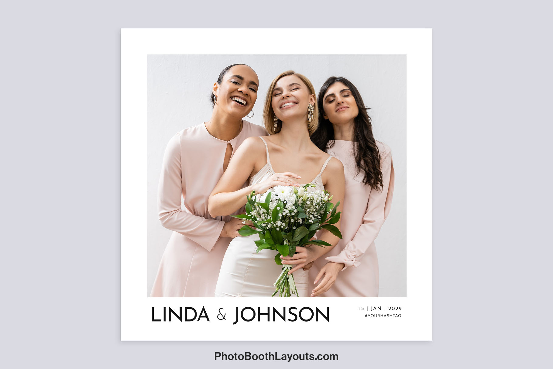 Modern Wedding Photo Booth Template • Canva, Darkroom, LumaBooth, Photoshop, Fiesta & DSLR Booth