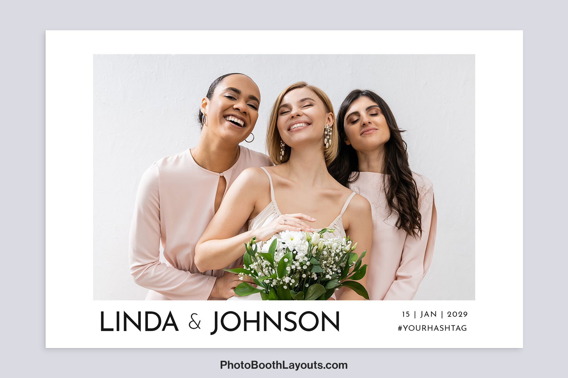 Modern Wedding Photo Booth Template • Canva, Darkroom, LumaBooth, Photoshop, Fiesta & DSLR Booth
