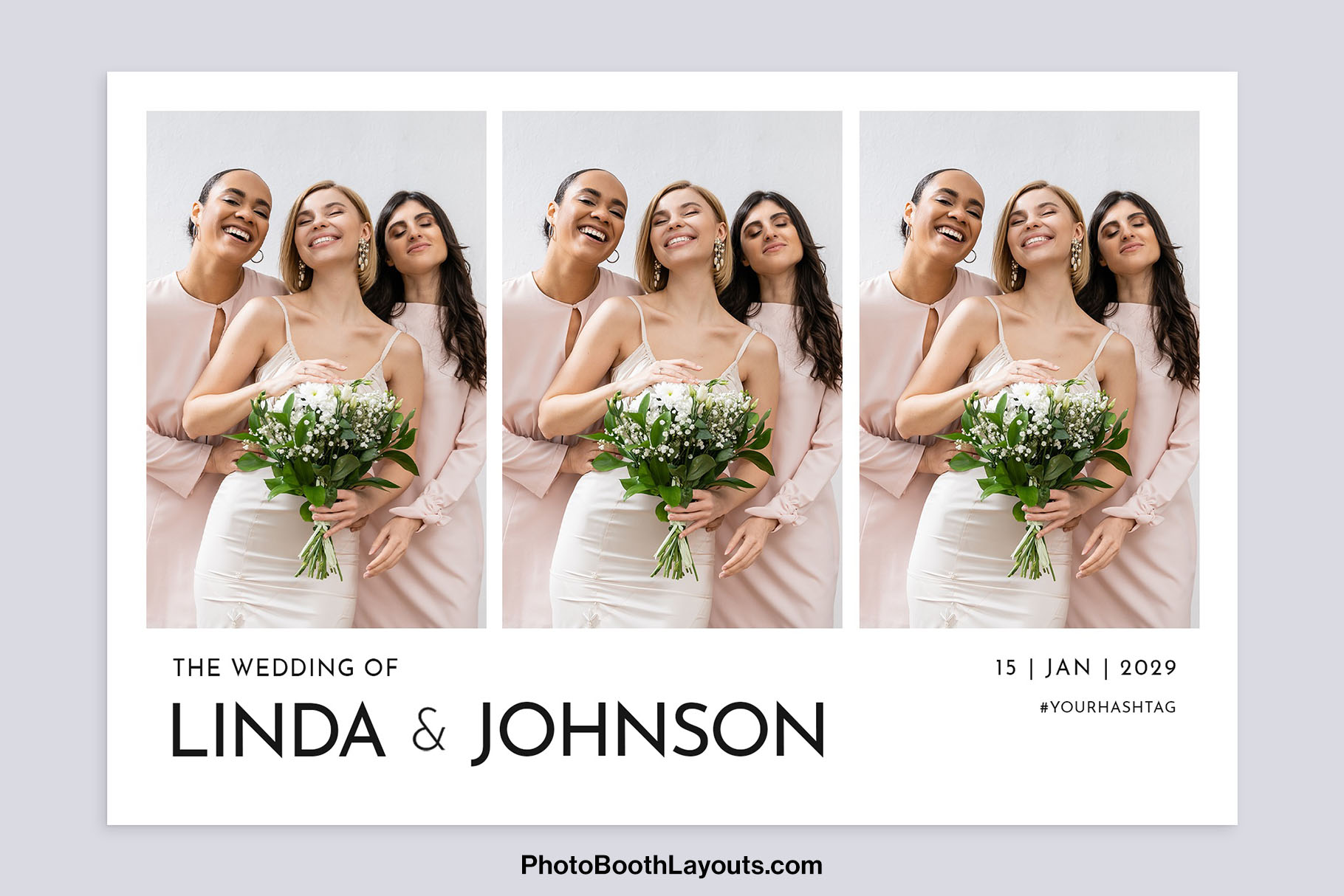 Modern Wedding Photo Booth Template • Canva, Darkroom, LumaBooth, Photoshop, Fiesta & DSLR Booth