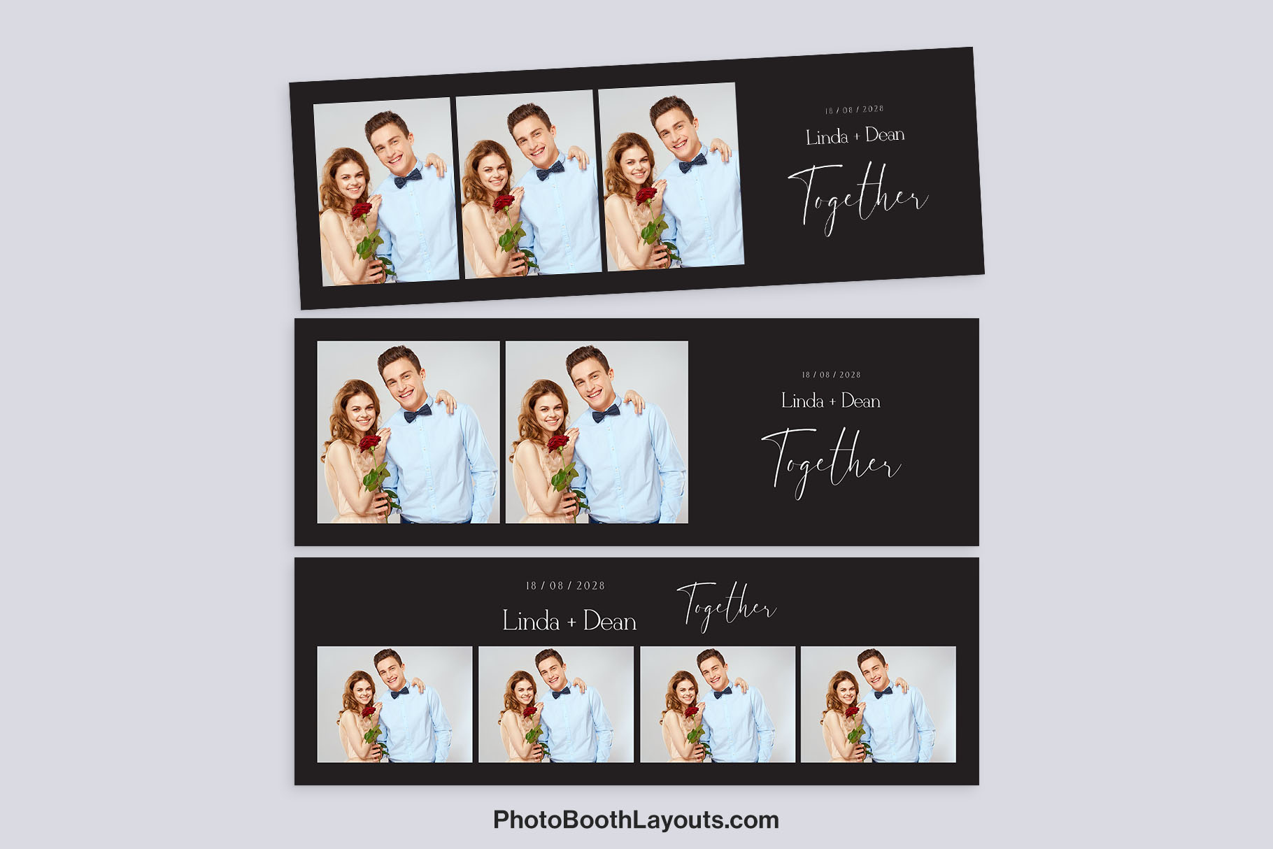 Black Wedding Photo Booth Template • Canva, Darkroom, LumaBooth, Photoshop, Fiesta & DSLR Booth