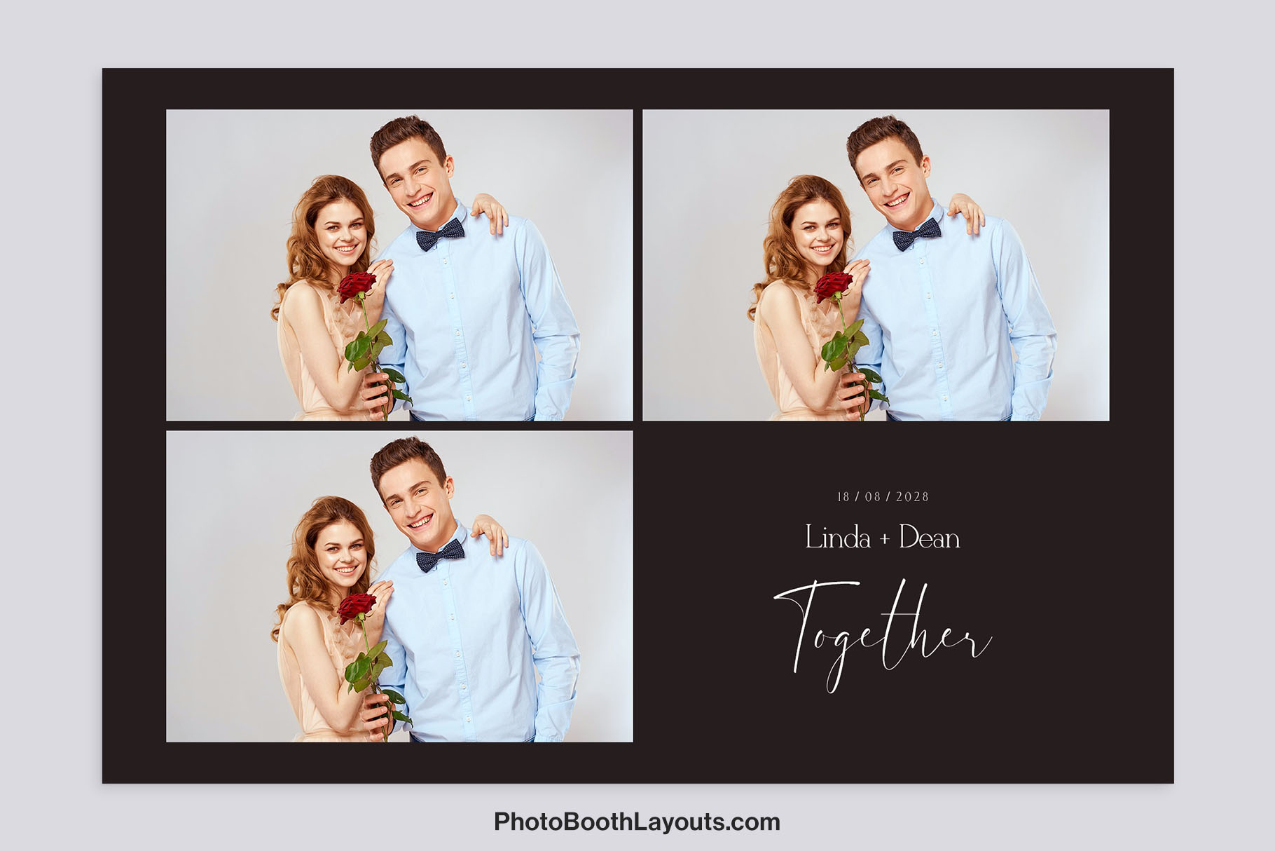Black Wedding Photo Booth Template • Canva, Darkroom, LumaBooth, Photoshop, Fiesta & DSLR Booth