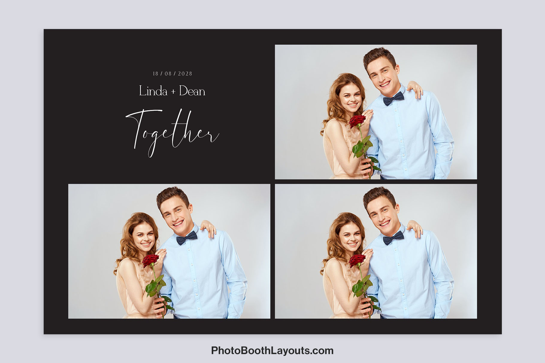 Black Wedding Photo Booth Template • Canva, Darkroom, LumaBooth, Photoshop, Fiesta & DSLR Booth