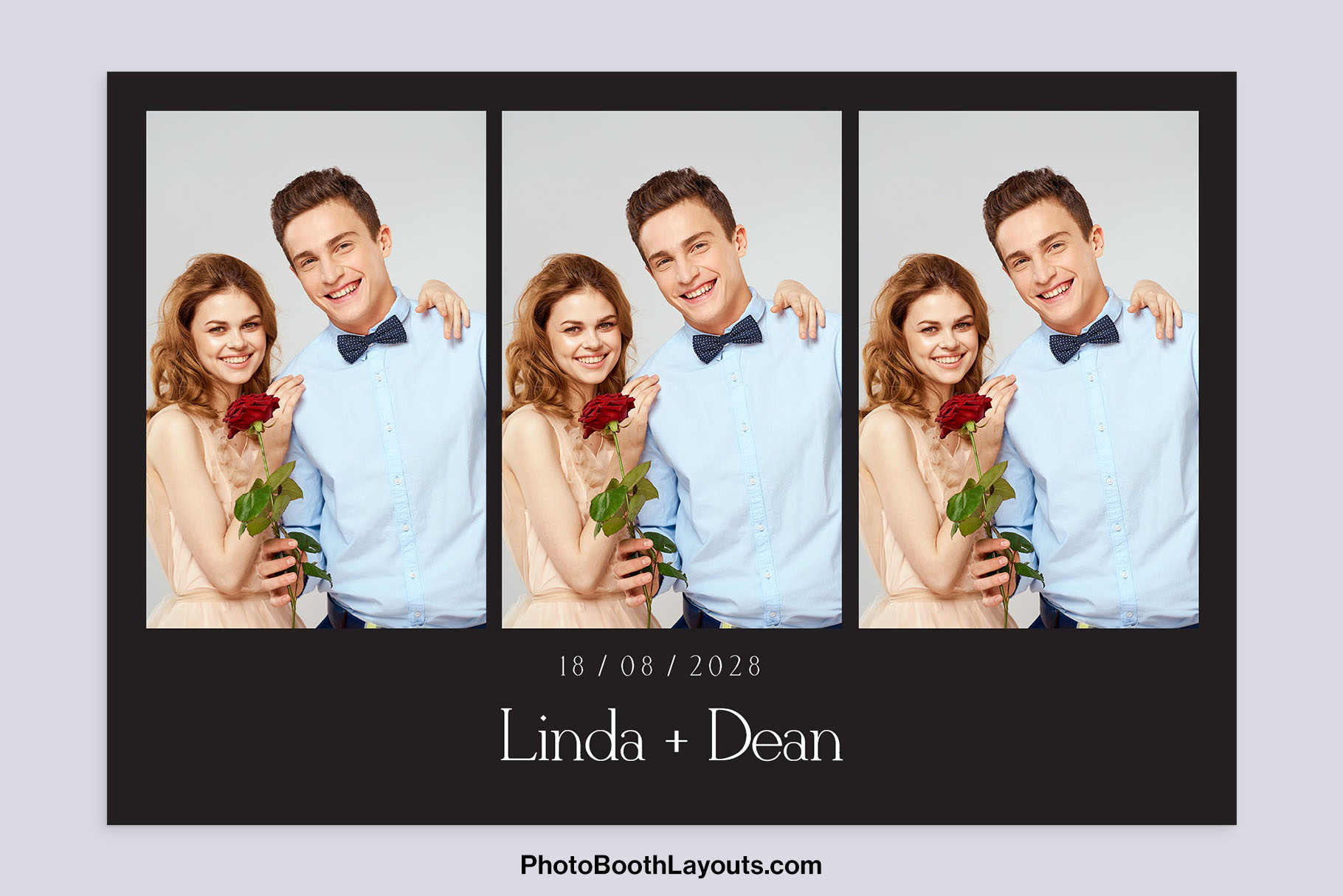 Black Wedding Photo Booth Template • Canva, Darkroom, LumaBooth, Photoshop, Fiesta & DSLR Booth