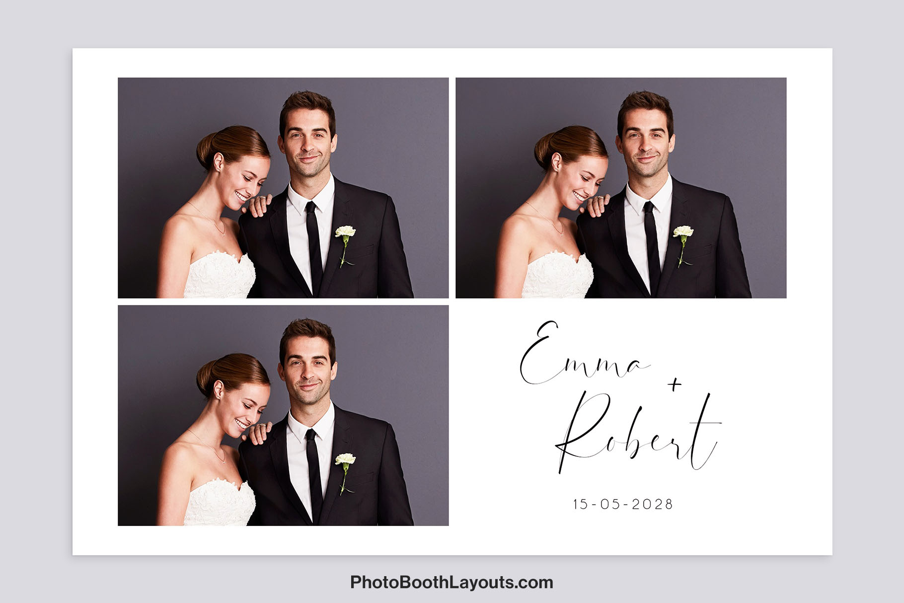 Minimalist Wedding Photo Booth Template
