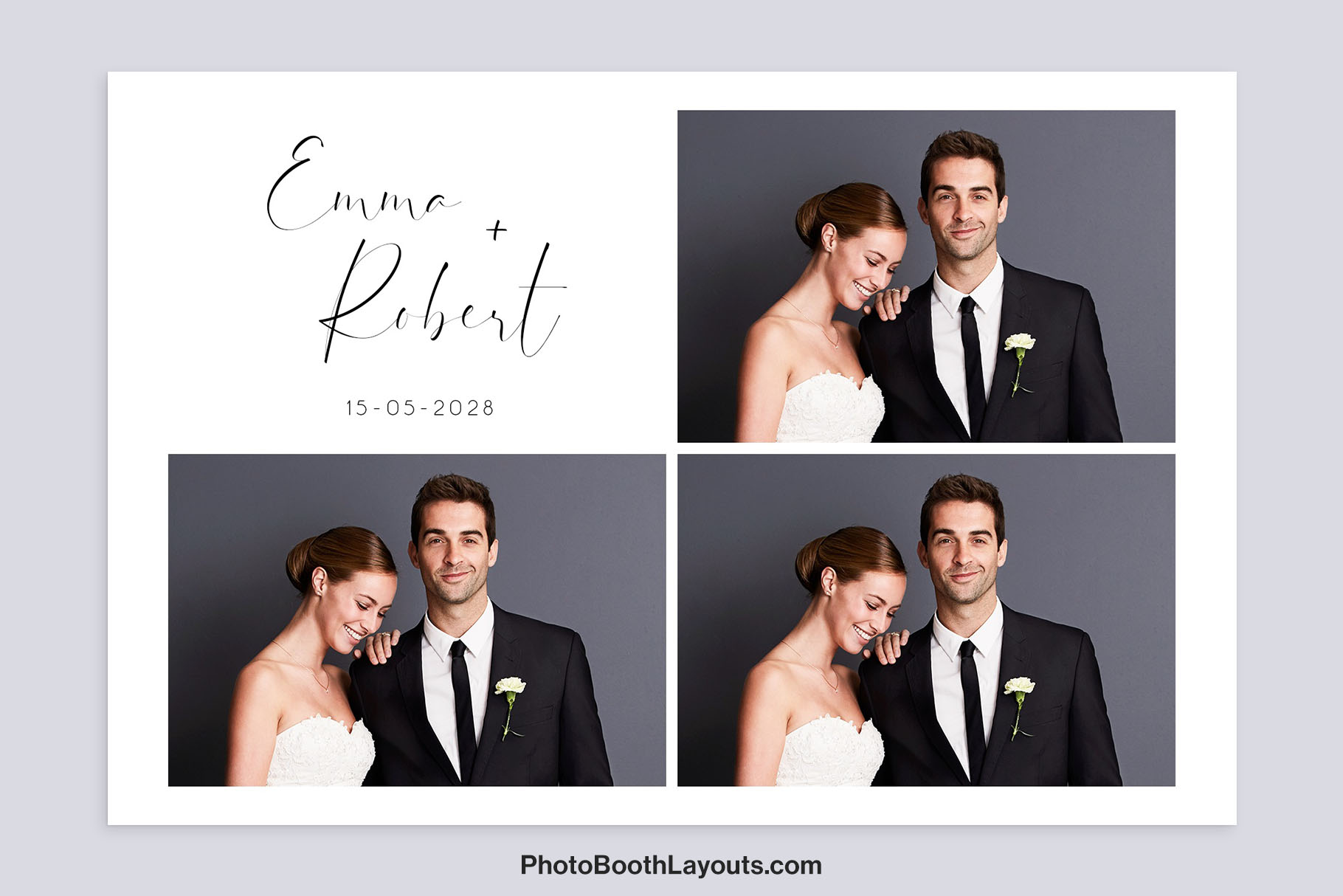 Minimalist Wedding Photo Booth Template
