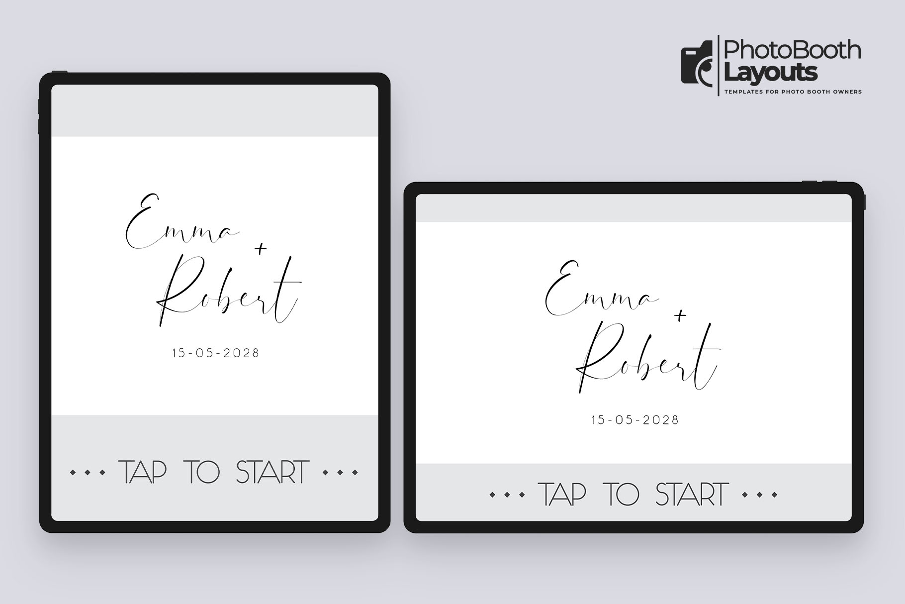 Minimalist Wedding Photo Booth Welcome Screen Template