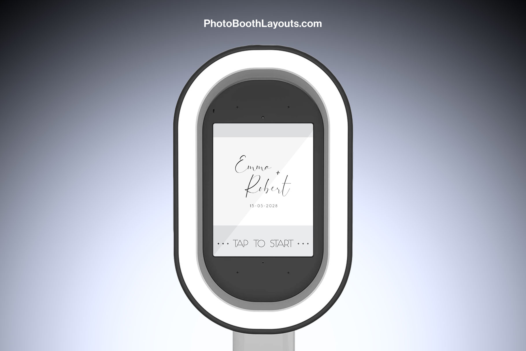 Minimalist Wedding Photo Booth Welcome Screen Template