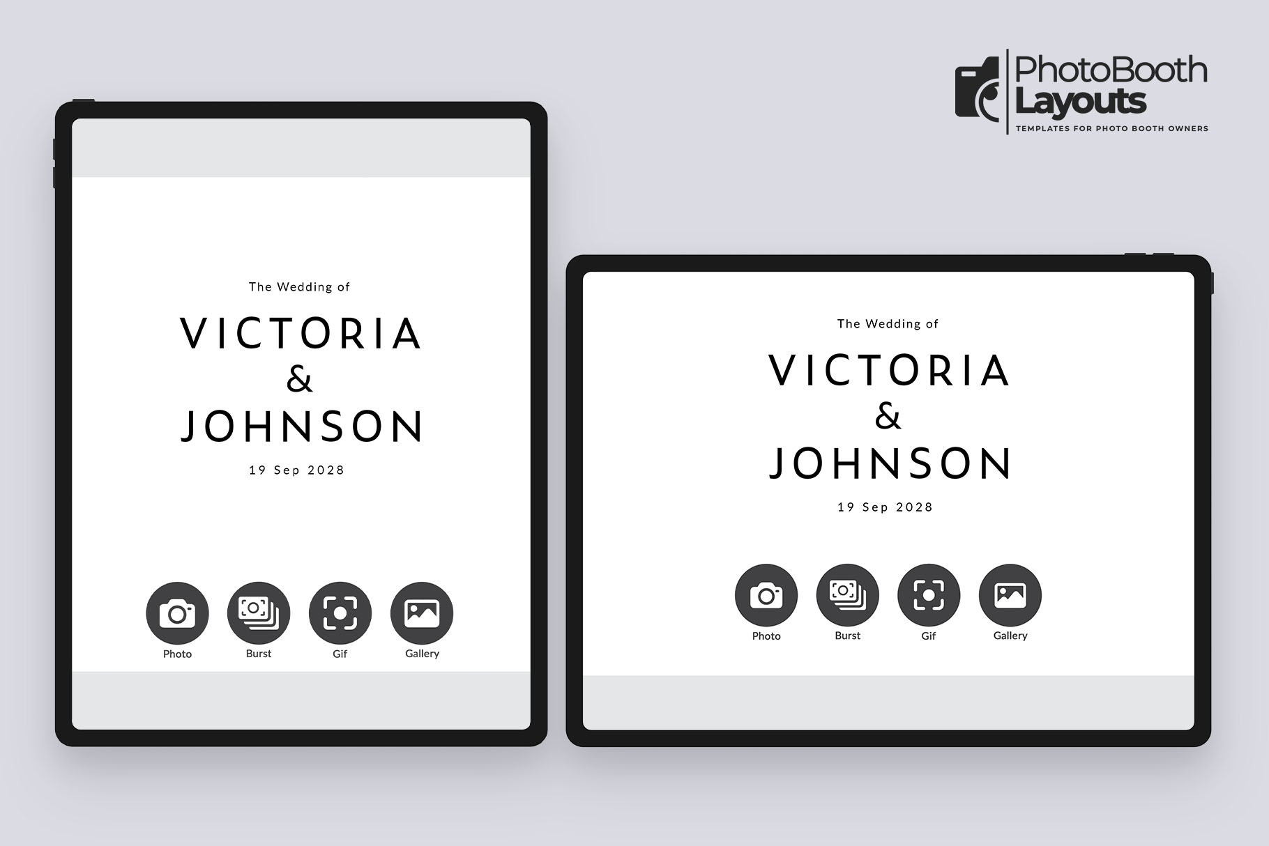 Free Wedding Photo Booth Template - Modern Wedding Photo Booth Welcome Screen Template