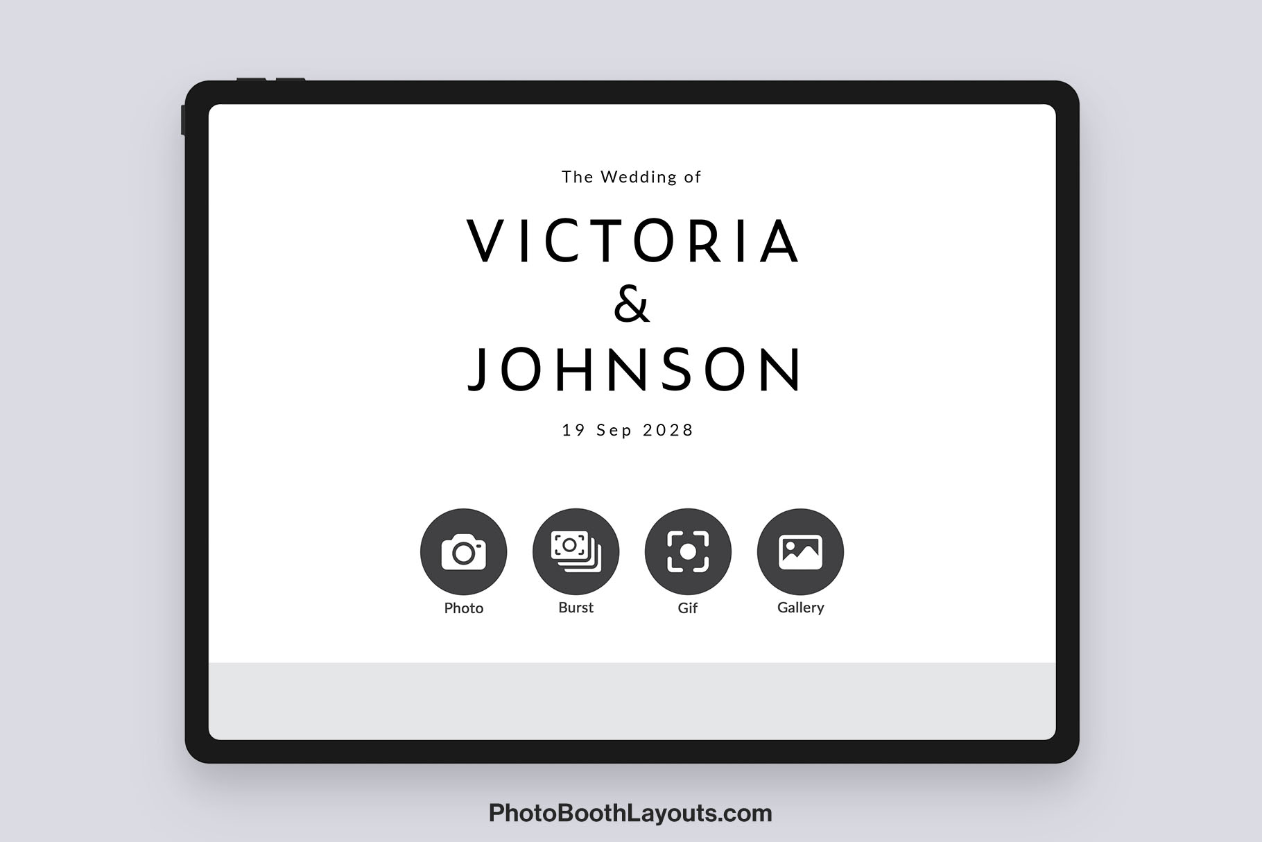 Free Wedding Photo Booth Template - Modern Wedding Photo Booth Welcome Screen Template