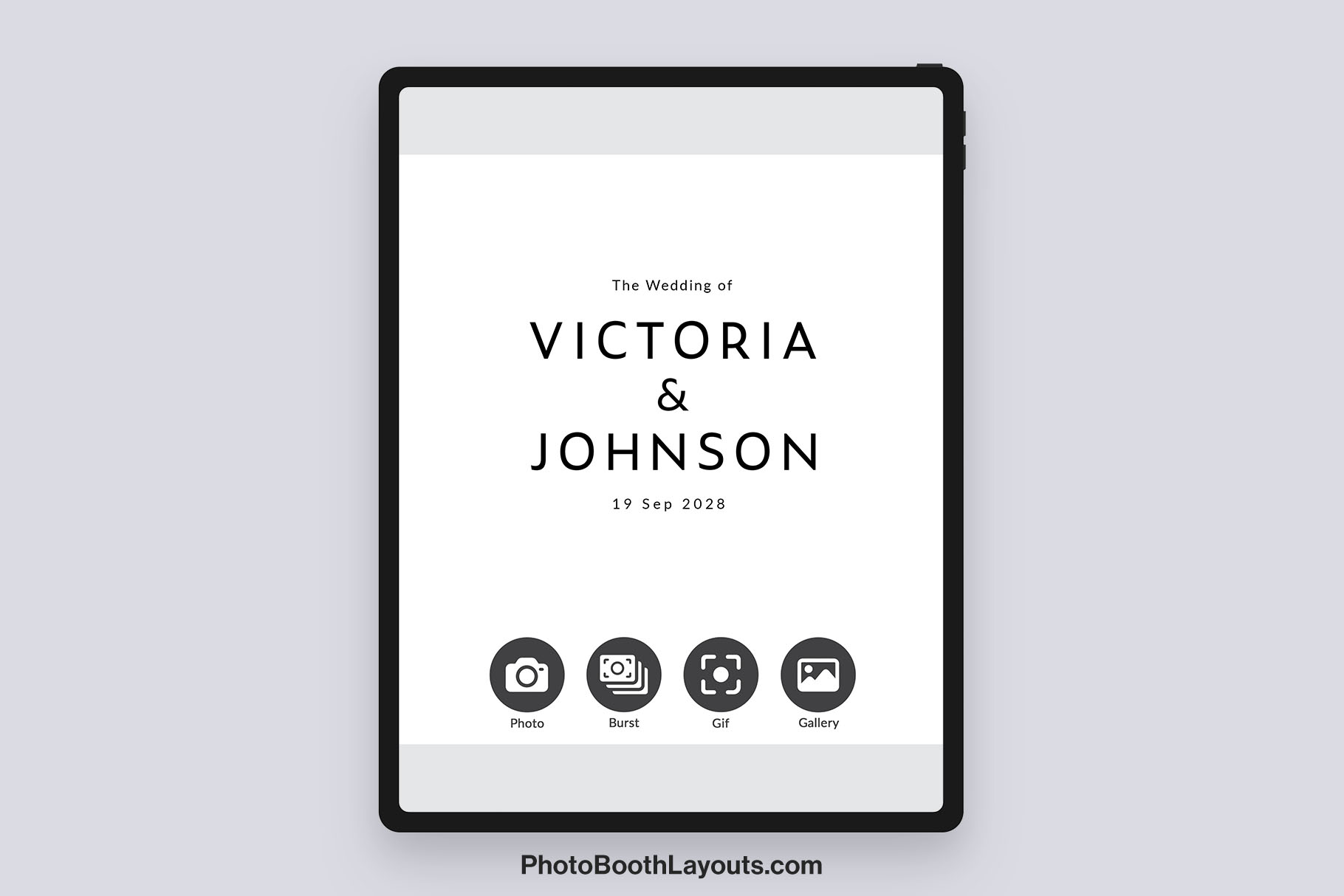 Free Wedding Photo Booth Template - Modern Wedding Photo Booth Welcome Screen Template