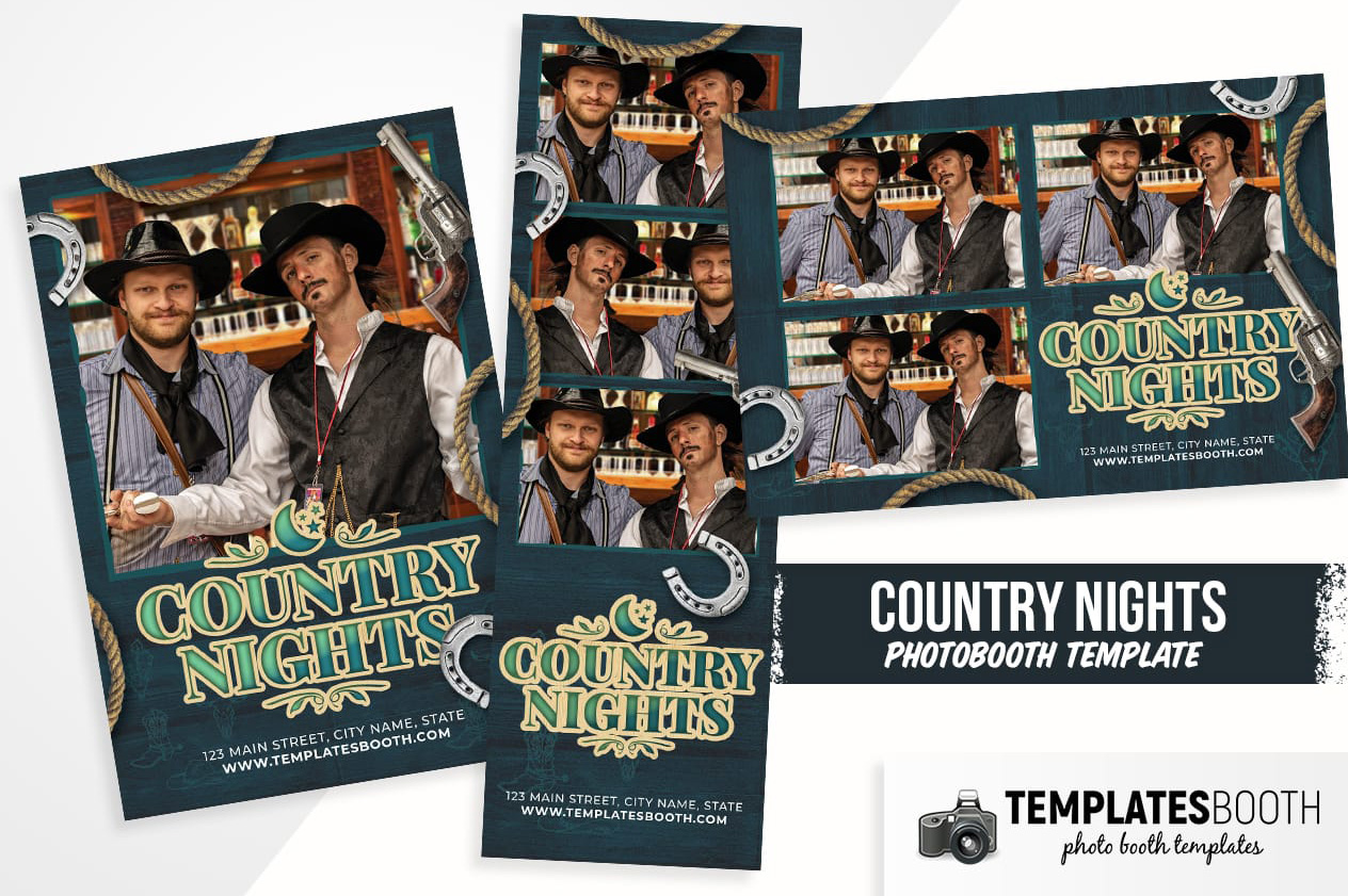 Country Nights Photo Booth Template