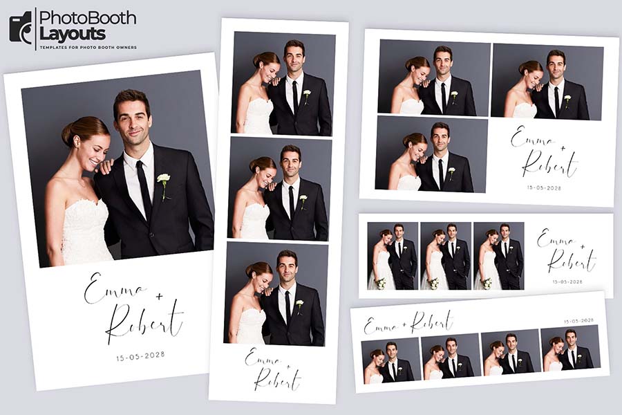 Free Minimalist Wedding Photo Booth Template