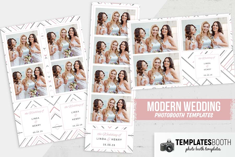 Free Modern Wedding Photo Booth Template