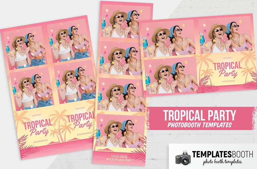 Tropical Party Photo Booth Template