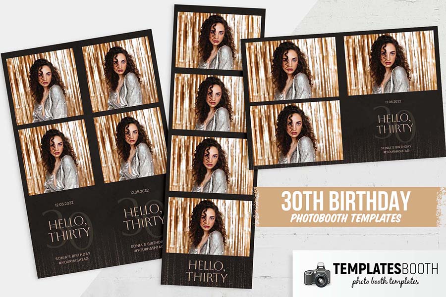 30th Birthday Photo Booth Template