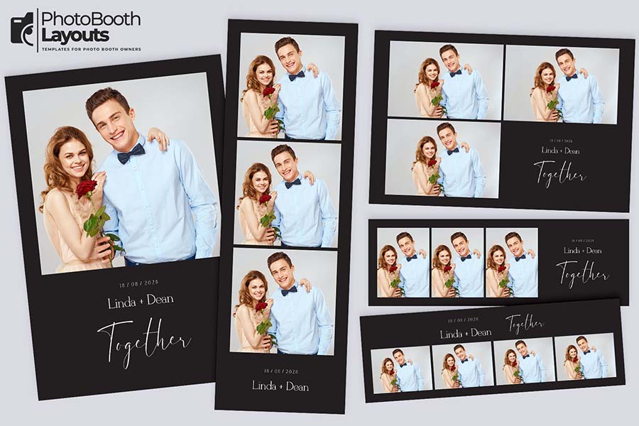Free Black Wedding Photo Booth Template