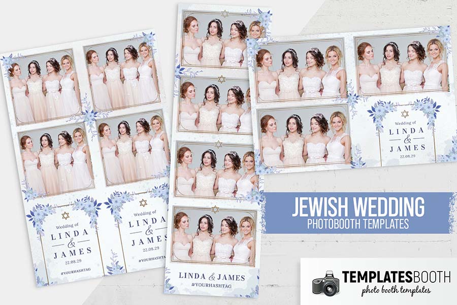 Jewish Wedding Photo Booth Template