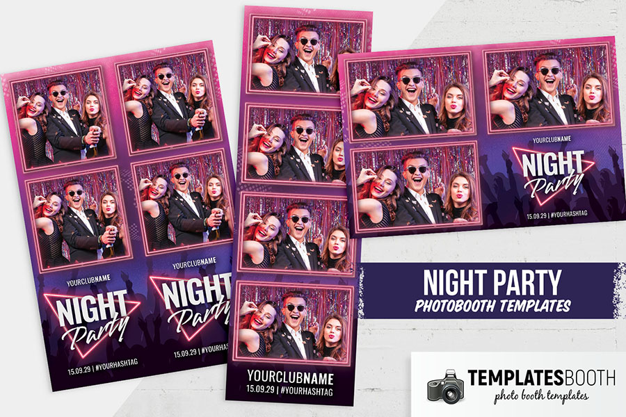 Neon Party Photo Booth Template
