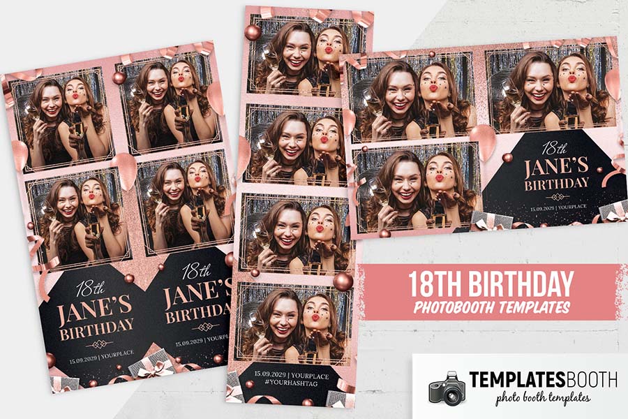 18th Birthday Photo Booth Template