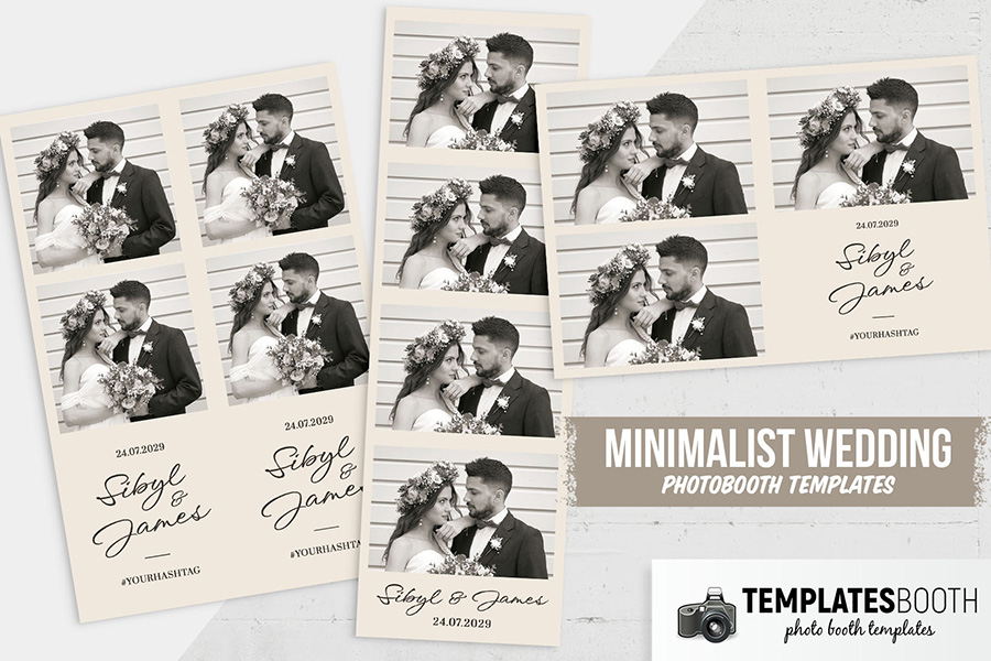 Champagne Wedding Photo Booth Template