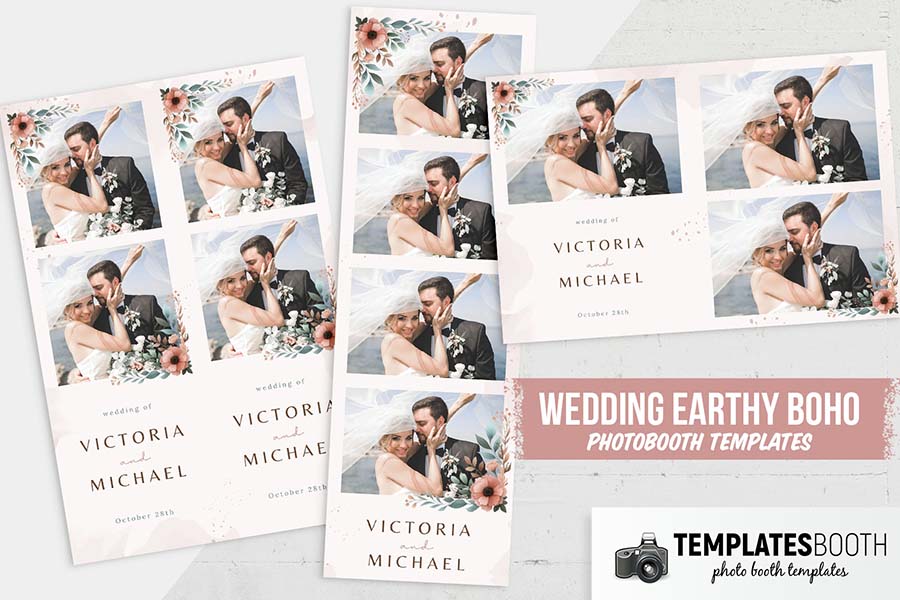 Earthy Boho Wedding Photo Booth Template