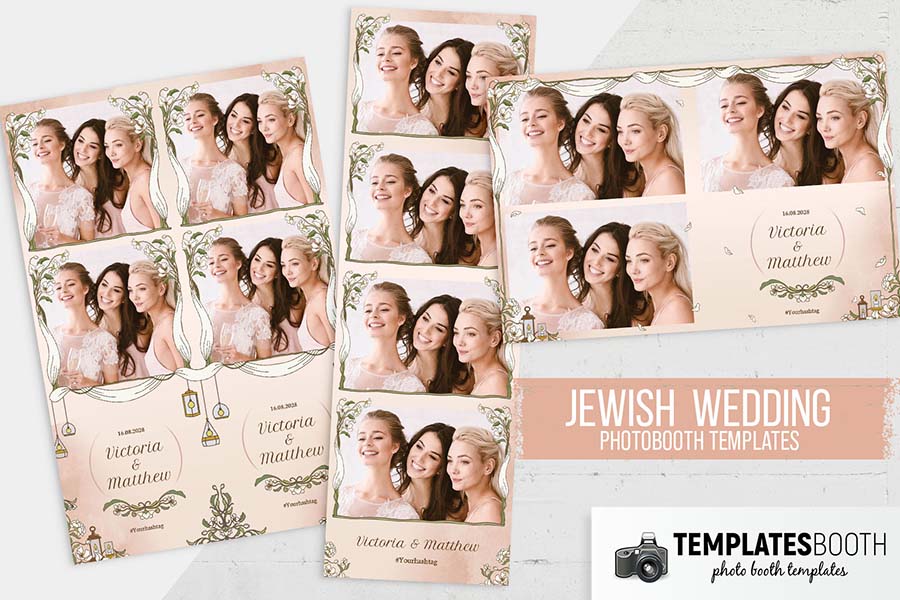 Jewish Wedding Photo Booth Template
