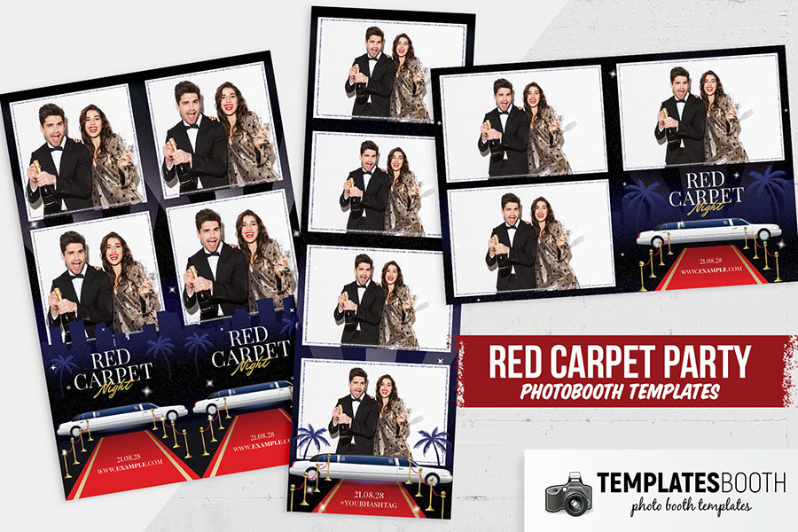 Red Carpet Photo Booth Template