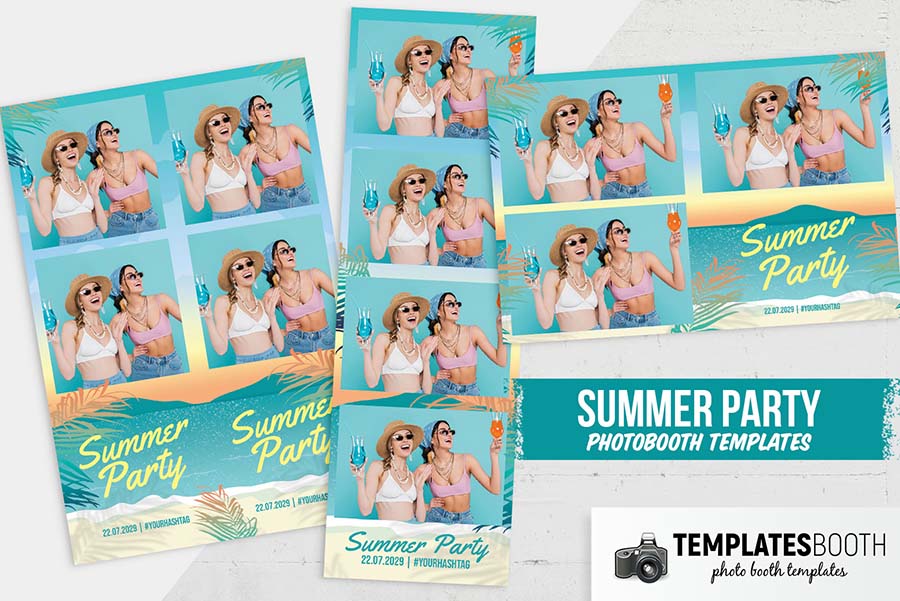 Tropical Summer Photo Booth Template