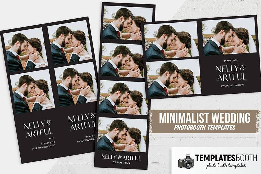 Black Minimalist Photo Booth Template