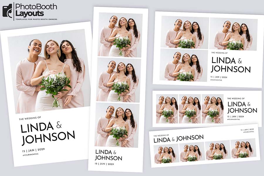 Free Modern Wedding Photo Booth Template