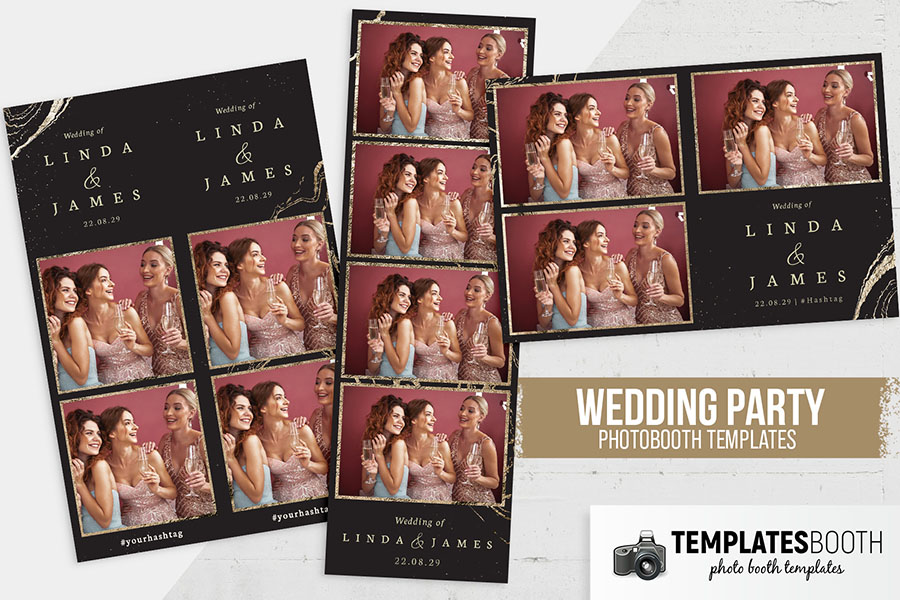 Black & Gold Photo Booth Template