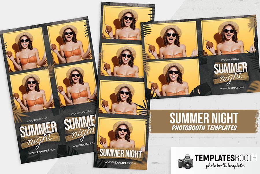 Summer Night Photo Booth Template