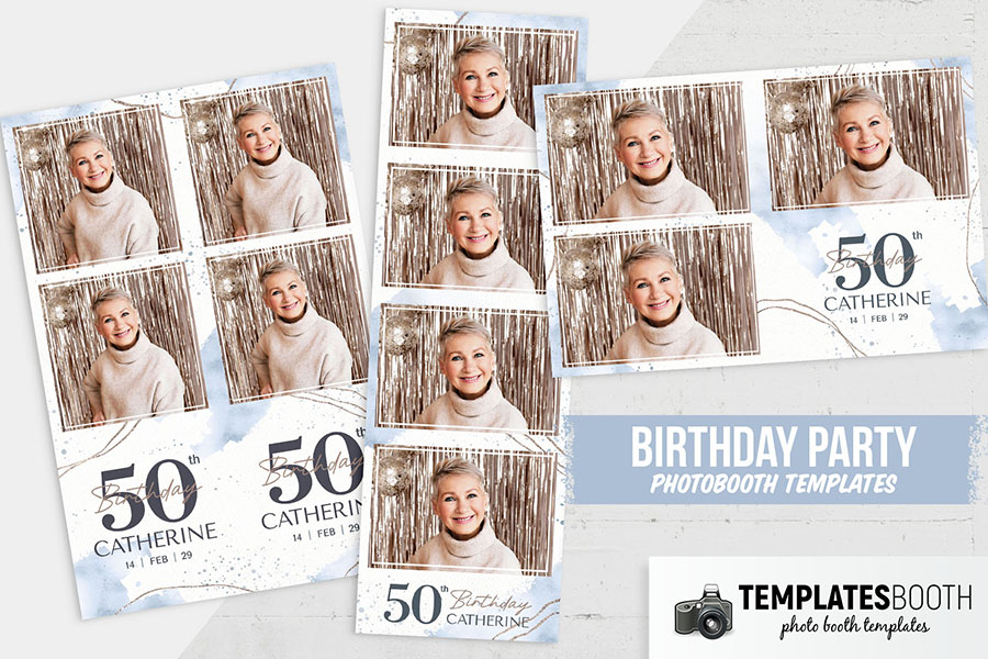 50th Birthday Photo Booth Template