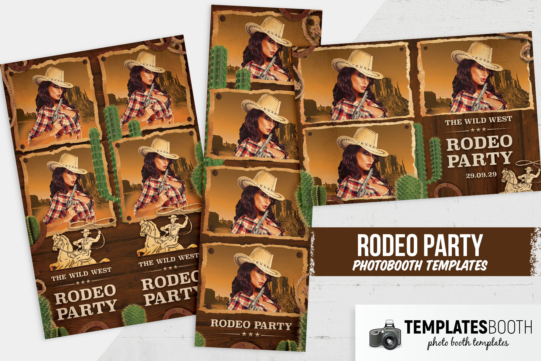 Rodeo Cowboy Photo Booth Template