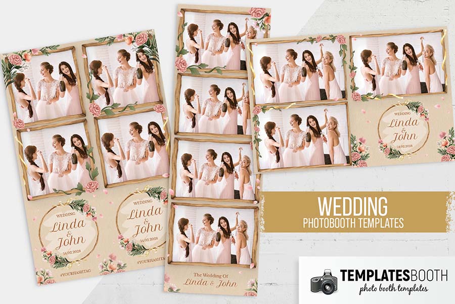Rustic Wedding Photo Booth Template