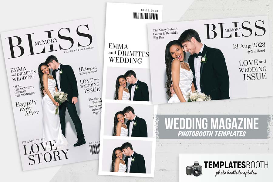 Wedding Magazine Photo Booth Template