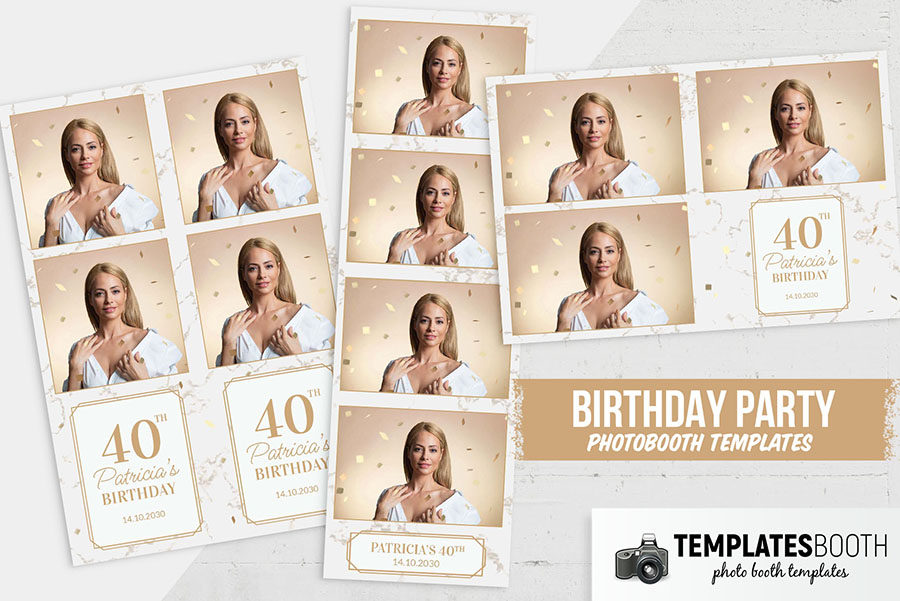 40th Birthday Photo Booth Template