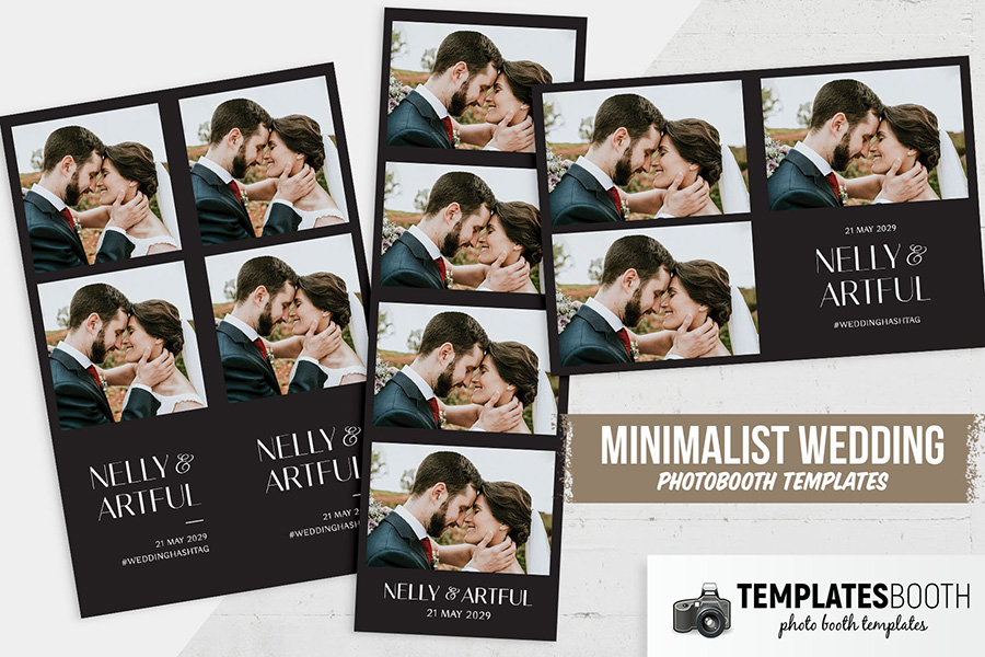 Black Minimalist Photo Booth Template