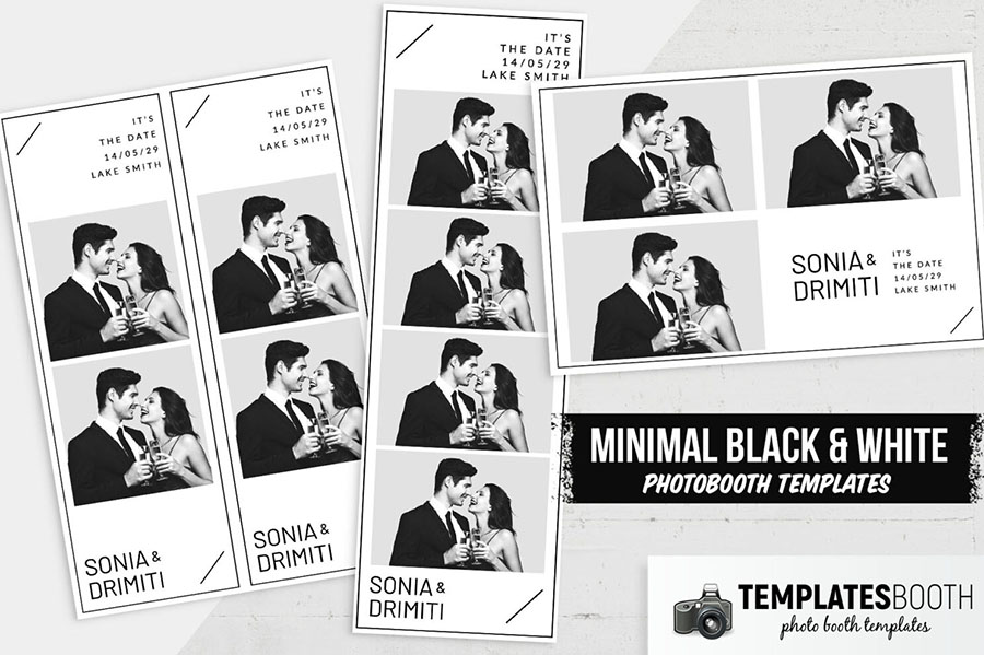 Bold Minimal Black & White Photo Booth Template