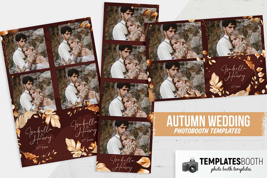 Rustic Autumn Wedding Photo Booth Template