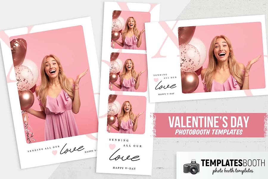 XOXO Valentines Day Photo Booth Template