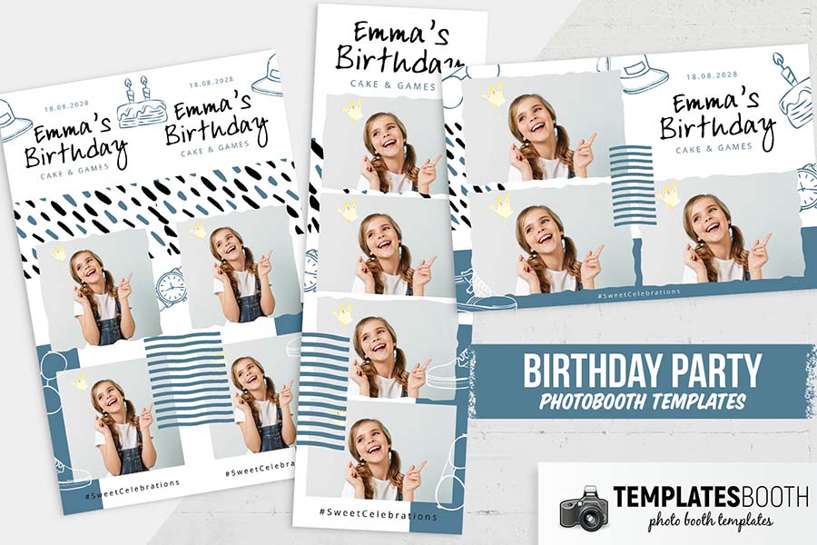 Free Kid’s Birthday Photo Booth Template