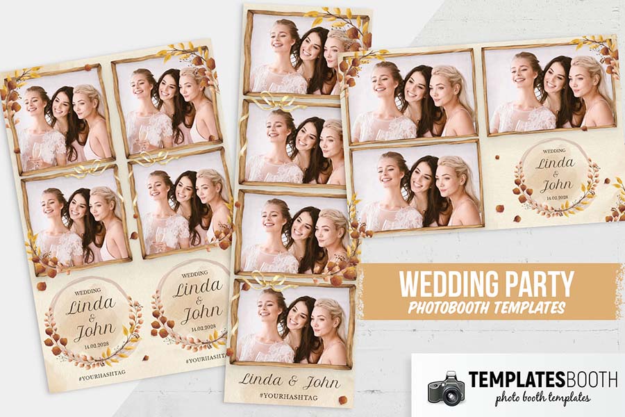Rustic Boho Wedding Photo Booth Template