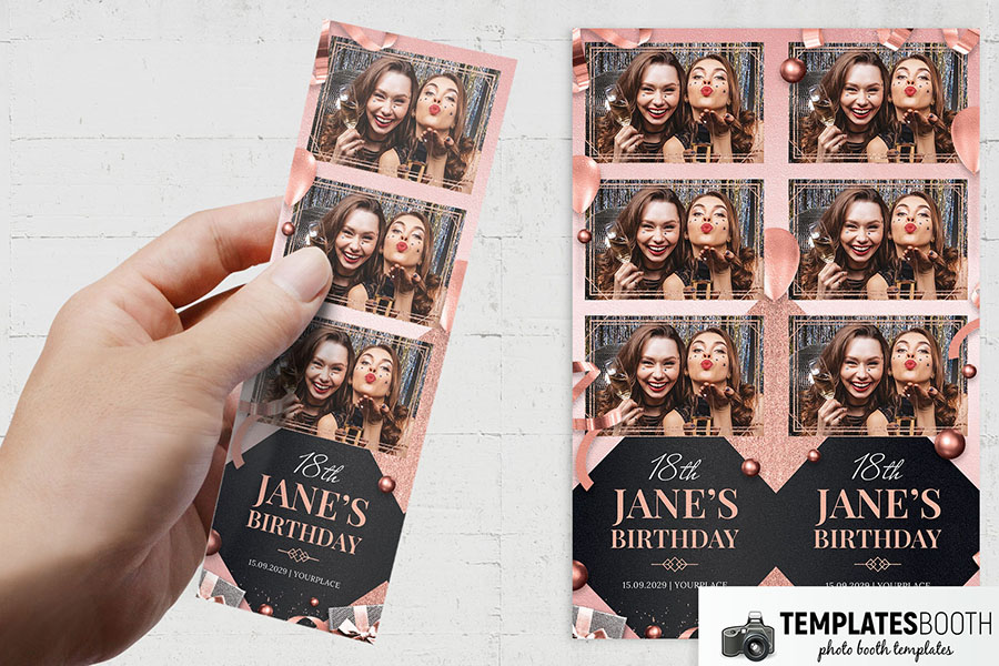 18th Birthday Photo Strip Template