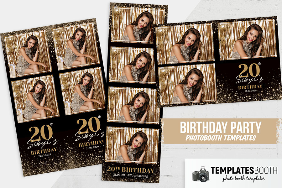 20th Birthday Photo Booth Template