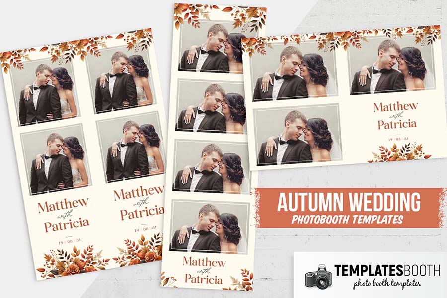 Autumnal Wedding Photo Booth Template