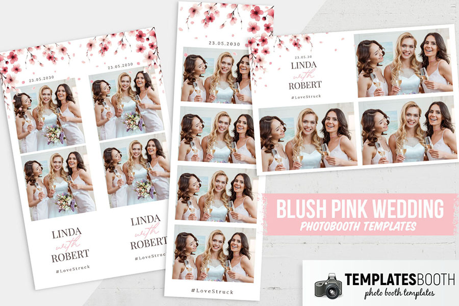 Pink Blossom Photo Booth Template
