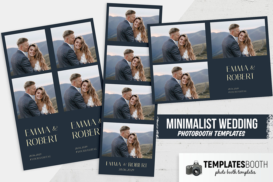Slate Blue Photo Booth Template